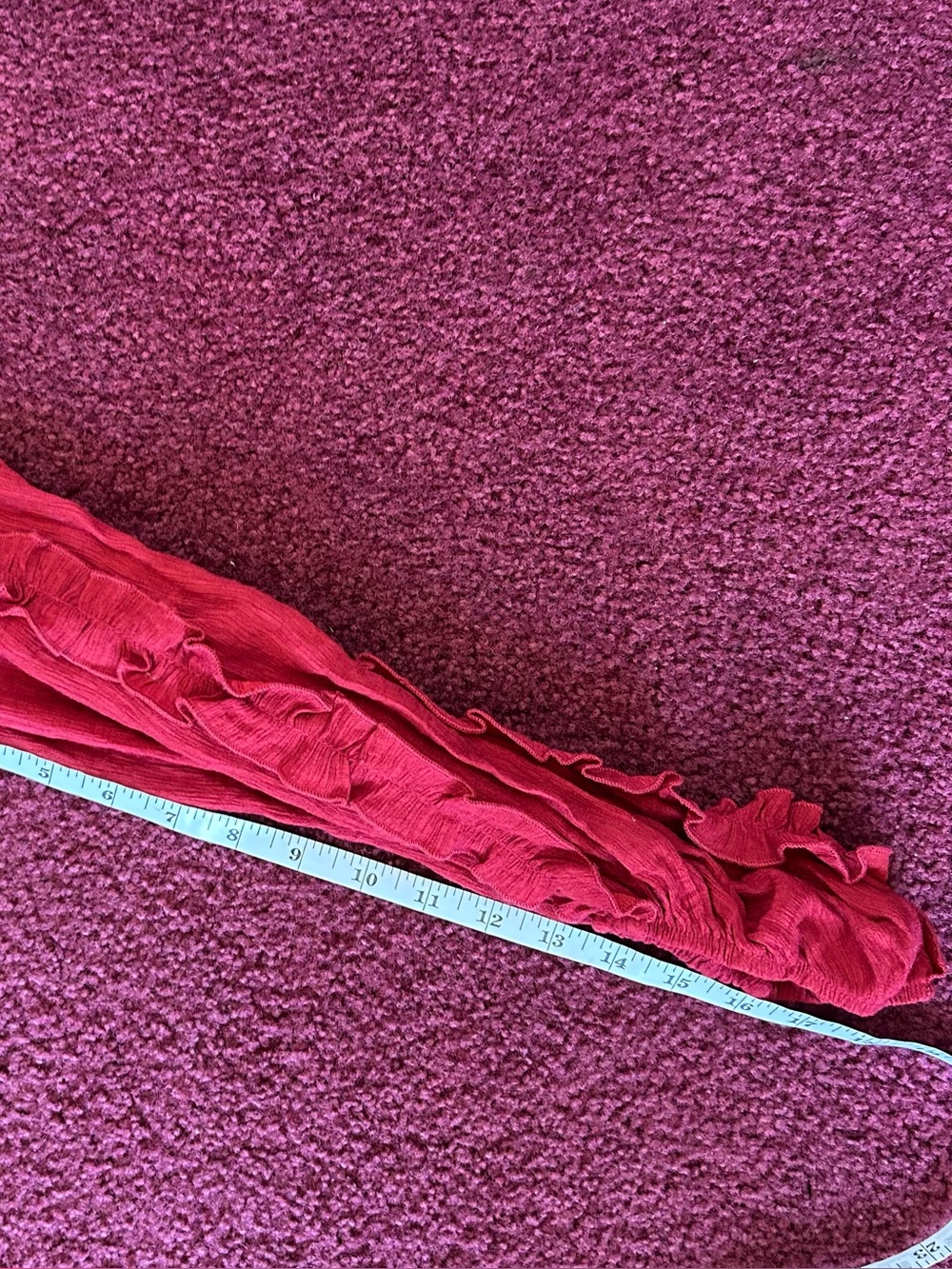 Doe & Rae Red Ruffle-Trim Long Sleeve Top - Picture 8 of 8